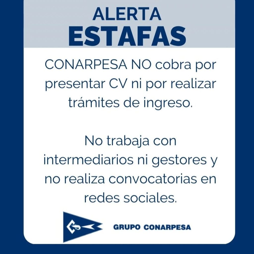 CONARPESA alerta por falsas búsquedas laborales y posibles estafas